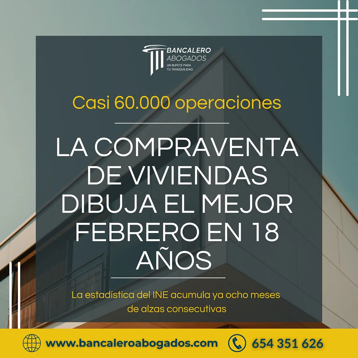 La compraventa de viviendas dibuja el mejor febrero en 18 años 