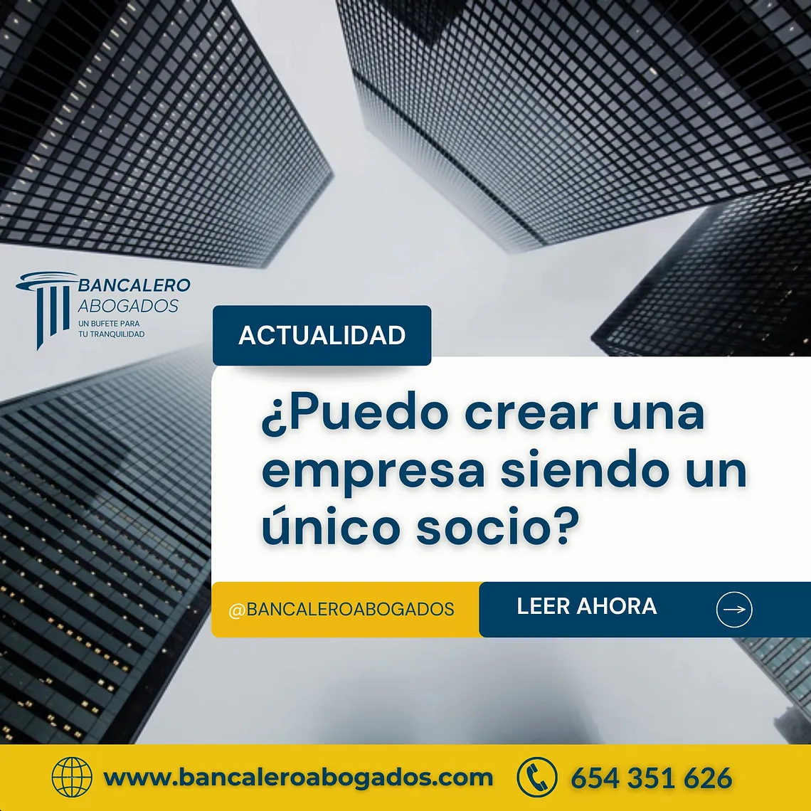 ¿Puedo crear una empresa siendo un único socio?